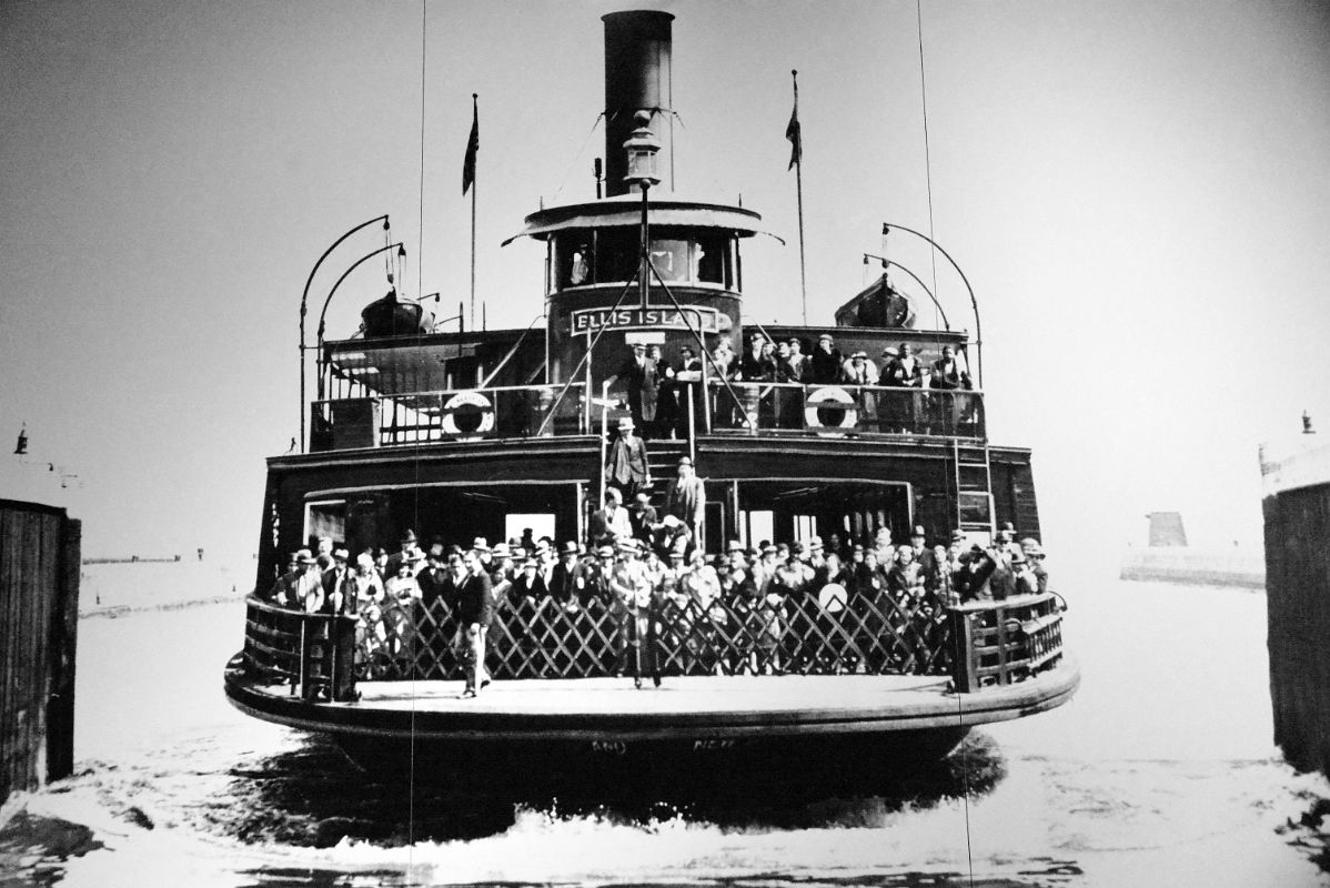 12-18 The Ellis Island Ferry Operated From 1904 To 1954 Carrying Staff, Immigrants And Visitors Between Manhattan And Ellis Island Photograph In Ellis Island Main Immigration Station Building